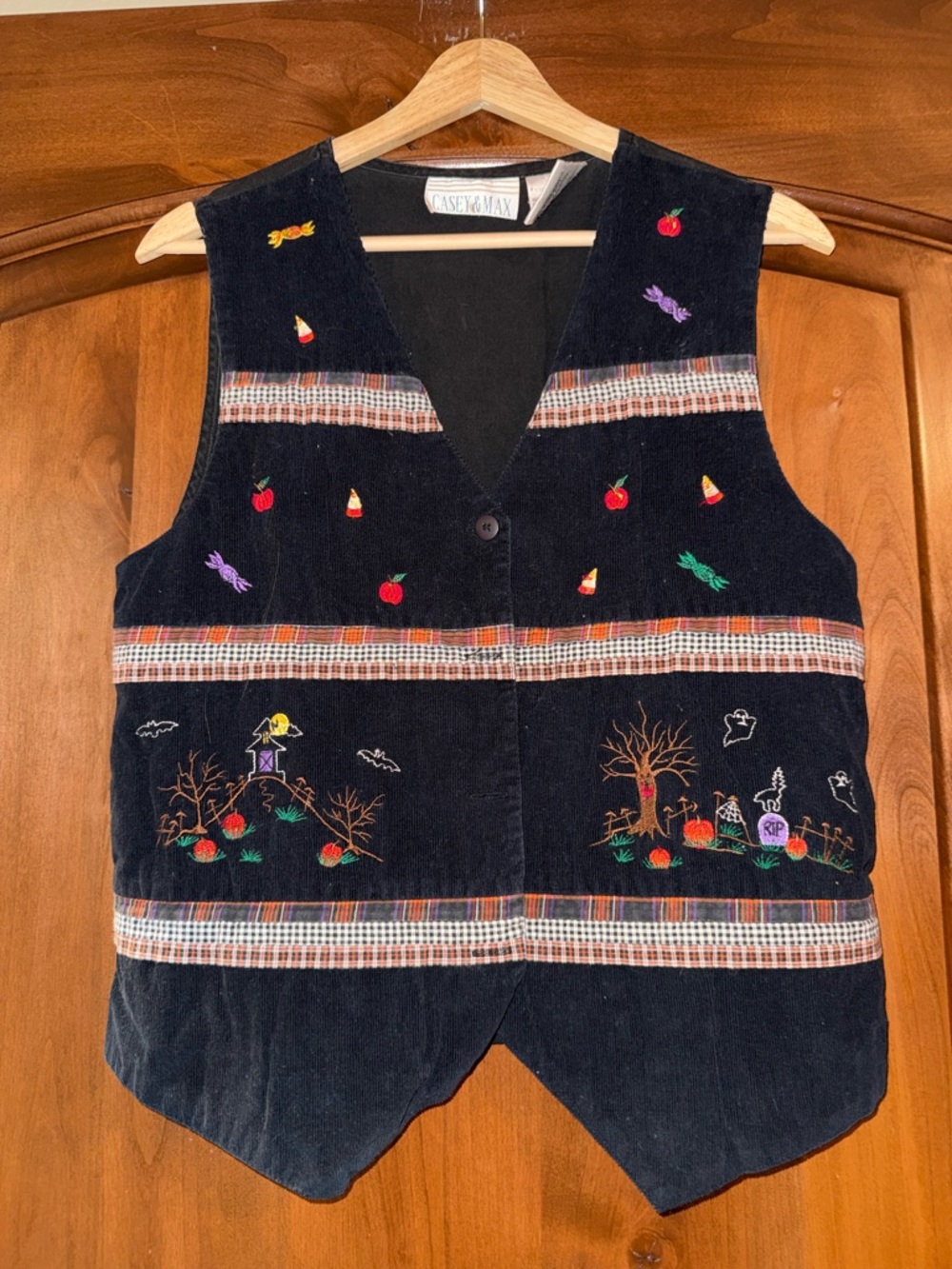 Vintage Casey & Max Halloween Corduroy Vest 🎃